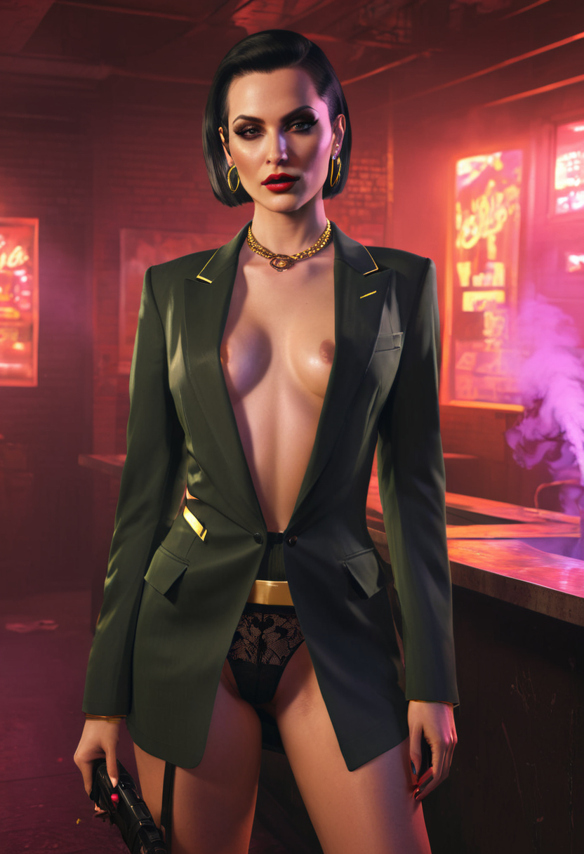 Jefa transexual con presencia dominante